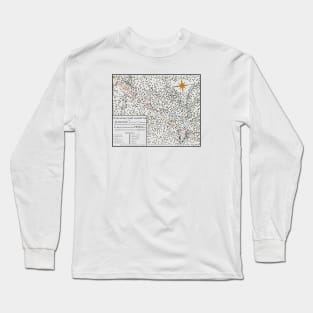 Battle of Alamance Map (Transparent) Long Sleeve T-Shirt